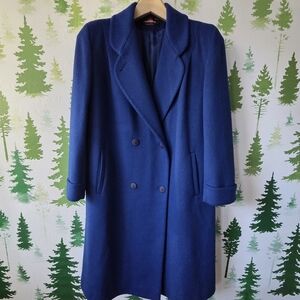 Vintage Alorna Double-Breasted Wool Blend Pea Coat